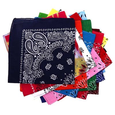yayuanfeng Scarves Hip Hop Cotton Paisley Bandanas Head Wrap Black Red White Etc Can Drop Shipping