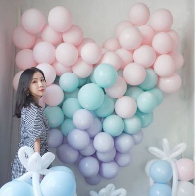 100pcs 10 Inch Macarons Color Pastel Candy Balloons Latex Round Helium Baloons for Birthday Party