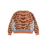 MDVJ kapital vintage Tiger pattern retro fashion brand bf lazy style pullover round neck knitted sweater for men and women vb