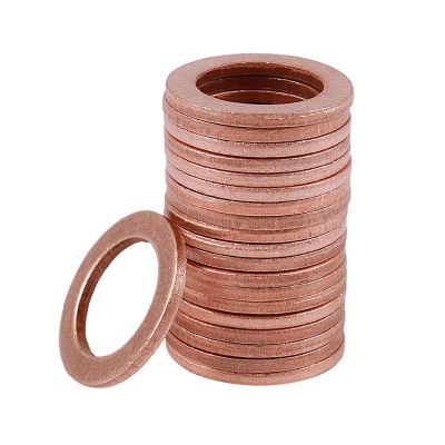 20pcs 12mm x 18mm x 1.5mm Copper Flat Washer Ring Sealing Fitting