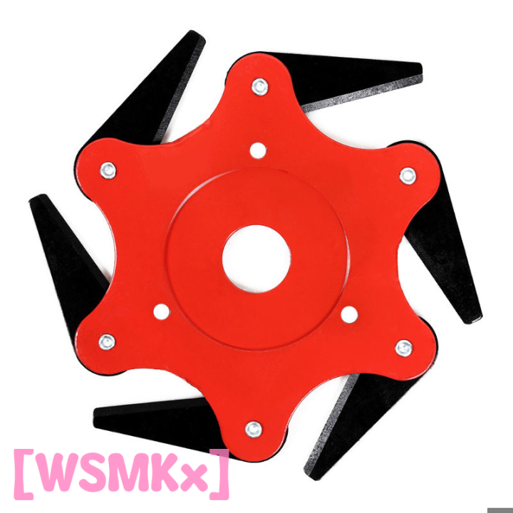 [WSMKx] Garden Weeding Tools Toothed Style Lawn Mower Blade Six Leaf