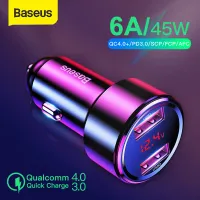 Baseus 45W Quick Charge 4.0 3.0 USB Car Fast Charger for Xiao mi mi huawei Samsung supercharge Scp QC4.0 QC3.0 FAST PD USB C Car Phone Charger