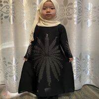 [COD] Muslim Robe Skirt Kids Abaya Hijab Children Marocain Islam Prayer Clothing 7-12 Year