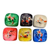 1 Piece Zen Pond Resin Keycap Handmade Creative Backlit Key Cap For Customized Mechanical Keyboard Transparent Koi Fish Keycaps