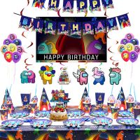 【JIU YU】✠✼  Espaço Jogo Tema Festa Suprimentos para Crianças Talheres Descartáveis Prato De Papel Banner Decoração Do Bolo Baby Shower Birthday Party