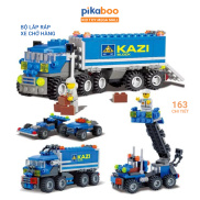 Đồ chơi lắp ráp xếp hình lego xe tải chở hàng Pikaboo 163 chi tiết bằng