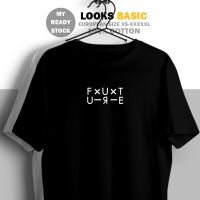 Basic Tee Future Ready Stock XS-5XL UNISEX Cotton Font Slogan Logo Short Sleeve Loose T-shirt Women Men Plus Size Baju