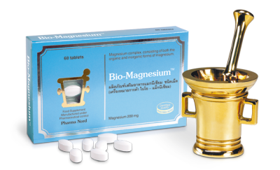 Pharma Nord : Bio Magnesium ( ไบโอ-แมกนีเซียม ) แมกนีเซียมที่ละลายง่าย และมีประสิทธิภาพการดูดซึมสูง