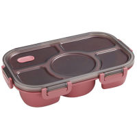 Microwave Divided Plate Lunch Box with 5 Compartments Portable Bento Case Separate Dinning Food Tray for Student Office JA55