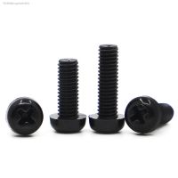 ₪ 10/20/50pcs M2 M2.5 M3 M4 M5 M6 M8 Black Nylon Plastic insulation Phillips Cross Recessed Round Pan Head Screw