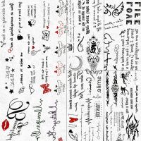 【hot】№  Inspired Words Quotes Fonts Temporary Tattoos Kids Children Fake Sticker WOmen Tatoo Arm