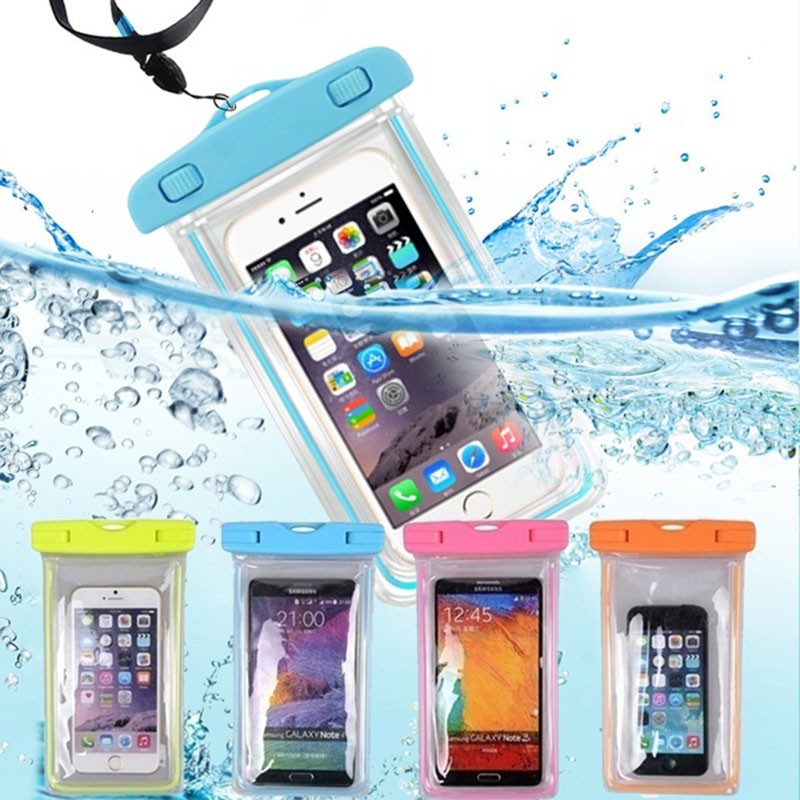 6.5in Waterproof Phone Pouch Underwater Swimming Cell Phone Case Cover Dry Bag 