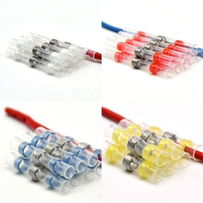 10 PCS 4 ขนาด Heat Shrink Connect Terminals Waterproof Solder Sleeve Tube สายไฟฉนวน Butt Connectors Kit-iewo9238