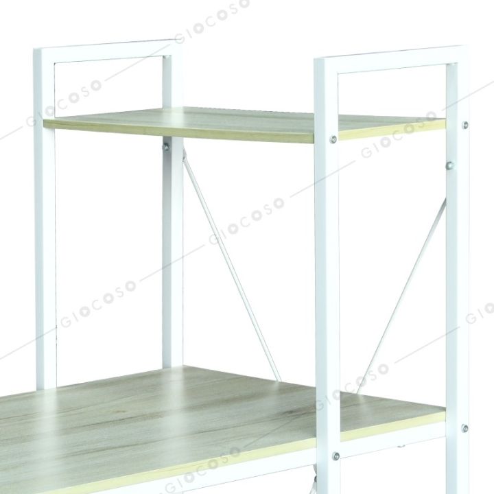 giocoso-โต๊ะทำงาน-โต๊ะคอม-โต๊ะคอมพิวเตอร์-โต๊ะวางคอมพิวเตอร์-โต๊ะไม้-พร้อมชั้นวางหนังสือ-รุ่น-h-white