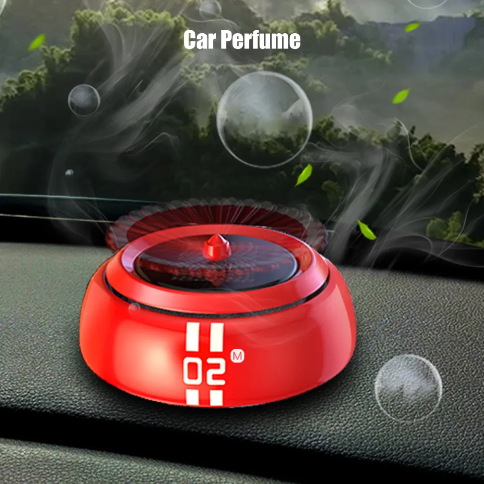 Solar Rotating Car Perfume Air Freshener Aromatherapy Ornament Car