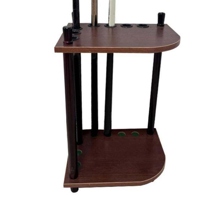 JIQHOHX Pool Cue Racks Round Floor Stand 9 Hole Pool Cue Racks Holders, Corner Rustic Portable Wooden Pool Stick Holder, Suitable For Billiard Halls Clubs