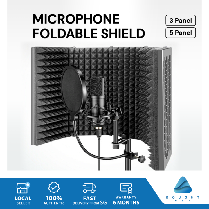 Mic Foam Foldable Adjustable Sound Absorbing Vocal Recording Singing ...