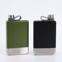 【LZ】❈♨♀  Portátil 304 Food Grade SS Flagon Hip Flask Set Álcool beber garrafa de bolso Camping ao ar livre Whisky Vodka Wine Pot 9oz