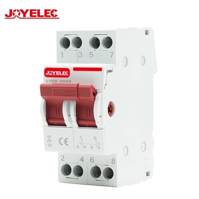 JOYELEC 2P 40A/63A MTS Dual Power Manual Transfer Isolating Switch Interlock Circuit Breaker