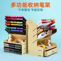 Marker Storage ที่ใส่ปากกาไม้ในแนวทแยงหอพักเดสก์ท็อปองค์กรเครื่องเขียนนักเรียนดินสอสีแปรง Divider Bucket