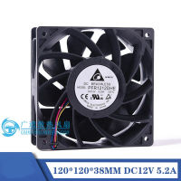 Original PFR1212DHE 12038 12V 5.2A 12ซม. Ultra-Violent Supercharging 4สาย PWM อัจฉริยะควบคุมอุณหภูมิ Server Fan