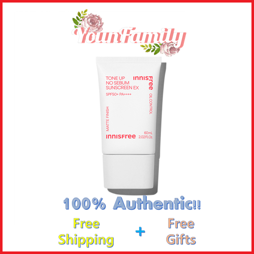 [Innisfree] Tone Up No Sebum Sunscreen SPF50+ PA++++ 60ml Lazada