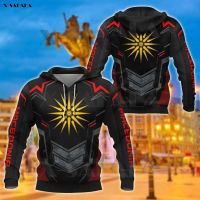 2023 style MACEDONIA Ethnic Macedonian Flag Skull 3D Printed Zipper Hoodie Man Top  Pullover Sweatshirt Hooded  Jersey Tracksuits，can be customization