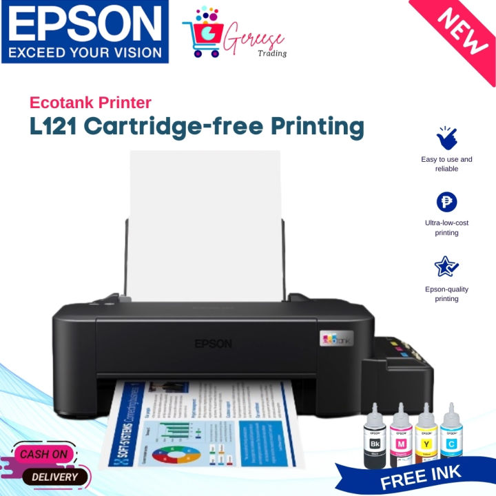Epson L121 Original Ink Tank Printer Continuous Ink System Ciss Comes With Set Of 664 Inks 2059