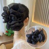 【CC】✚✼  18cm Big Bow Knot Mesh Hair Claw Large Volume Luxury Hairpins Clip 2023