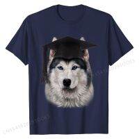 Siberian Husky In University Graduation Cap, Dog T-Shirt Cotton Simple Style Tops &amp; Tees Latest Men Top T-Shirts Summer S-4XL-5XL-6XL