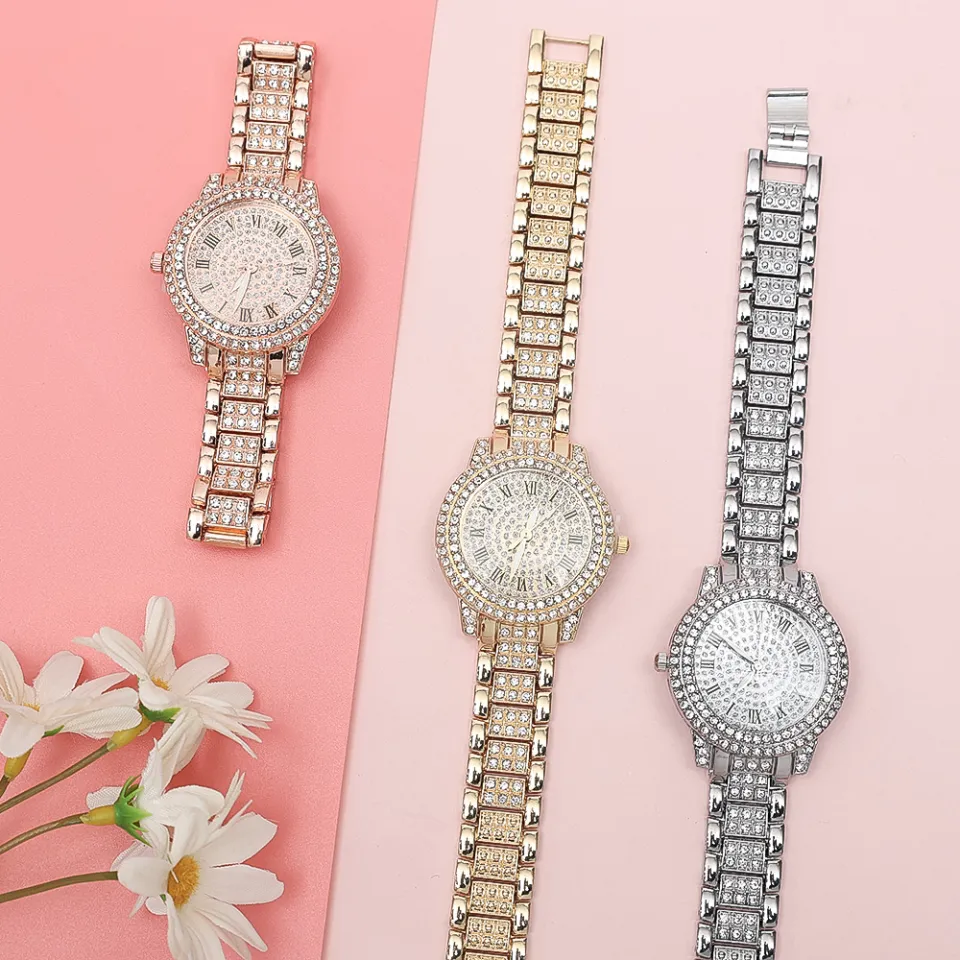 Gold and diamond watches clearance for ladies