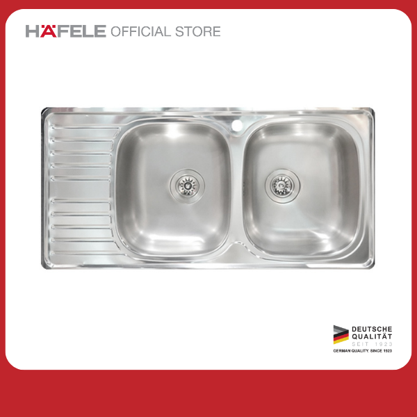 Hafele Double Bowl with Drainboard Kitchen Sink 1000x500 mm Lazada PH