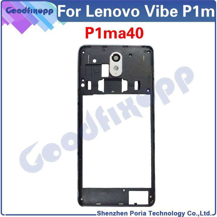 ฝาครอบตรงกลางกรอบแบตเตอรี่สำหรับ-lenovo-vibe-p1m-p1ma40กรอบด้านหน้าฝาหลังโครงจานบีเซล