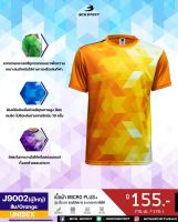 BCS SPORT เสื้อพิมพ์ลาย/เสื้อกีฬา คอกลม สีส้ม UNISEX เนื้อผ้า MICRO PLUS+ รหัสJ9002 ROUND-NECK SUBLIMATION