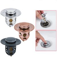 ✢♦ Bathroom Sink Drains Stainless Steel Pop-Up Bounce Core Basin Drain Filter Shower Sink Strainer Hair Catcher Bath Stopper Tools