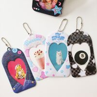 1PC Portable Love Heart 3 Inch Kpop Photocard Holder Heart Hollow Credit ID Bank Card Bus Card Photo Protective Case Card Holders