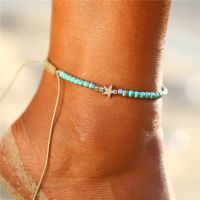 Bohemian Beads Stone Star Anklets for Women Weave Rope Ankle Charm Bracelet Party Jewelry Trendy Girl Female Anklets Accessories