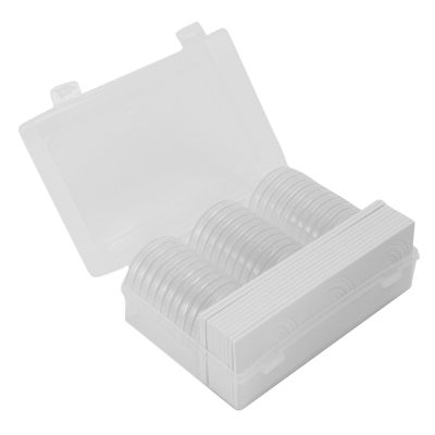 46 mm Coin Capsules Holder and Protect Gasket Coin Holder Case Box for Coin Collection Supplies (8 Sizes, 30 Pieces)