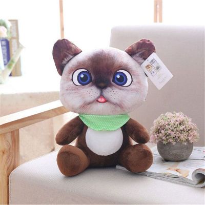 20cm Soft 3D Simulation Stuffed Cat Toys Sofa Pillow Cushion Plush Animal Cat Dolls Kids Toys Gifts