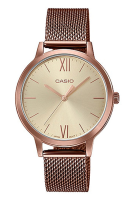 Casio Standard นาฬิกาข้อมือผู้หญิง สายสแตนเลส รุ่น LTP-E157,LTP-E157MR,LTP-E157MR-9,LTP-E157MR-9A,LTP-E157MR-9ADF - สีโรสโกลด์