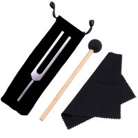 Tuning Fork Tunable 528C 528Hz Tuner with Mallet Set Stainless Steel Tunning Musical Instrument Meditation Percussion Instrument