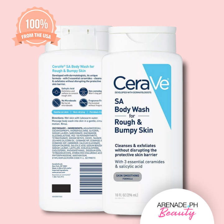 CeraVe Body Wash SA Salicylic Acid for Rough and Bumpy Skin, (10 fl.oz