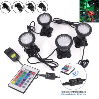 LED Underwater Light IP68 Waterproof 36 LEDs RGB Underwater Spot Light for Swimming Pool Fountains Pond Water Garden Aquarium