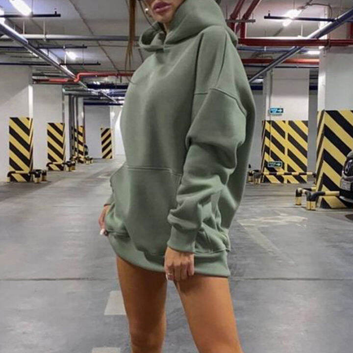 women-green-casual-fashion-solid-color-pullover-hoodies-autumn-winter-female-oversized-long-sleeve-retro-jumper-sweatshirt-2021