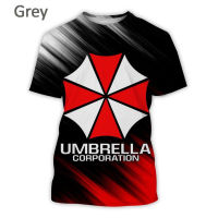 2023 Summer Hot New Resident Evil Umbrella Corporation 3D Printed T-Shirt Fun Hip Hop Mens and Womens Casual Fashion Short Sleeve Round Neck T-Shirt Mens Cool Sports Tops Large Size S-5XL