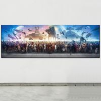 ❁ Disney Wars Fine Art Panorama โปสเตอร์และพิมพ์การ์ตูน Avengers ทั้งหมด Superhero ภาพวาดผ้าใบขนาดใหญ่ Wall Art ตกแต่งบ้าน