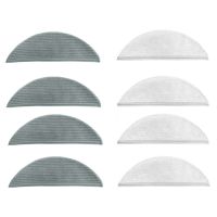 8PCS Replacment Parts for Lydsto R1 Intelligent Sweeping Robot Accessories Cleaning Mop Gray and White Washing Cloth