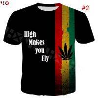 2023 Customized Fashion ☸▧HX Weed Leaf Cigarette Smoker Graphic T-shirt 3D Printing Men and Women  Casual T-Shirt Sum，Contact the seller for personalized customization