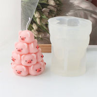 Silicone Mould Resin Mould Aromatherapy Soap Mould Mousse Mould Stacking Pig Animal Easter