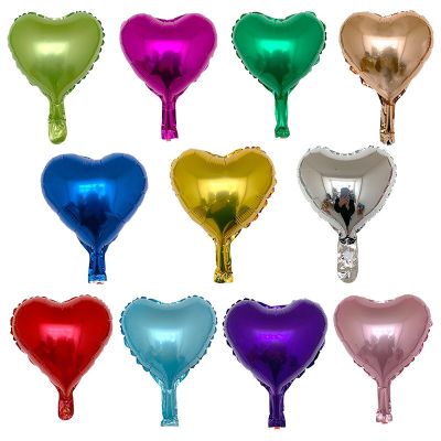 10pcs/lot 10 inch Helium Balloon heart Wedding star aluminum Foil Balloons Inflatable gift Birthday baloon Party Decoration Ball Balloons